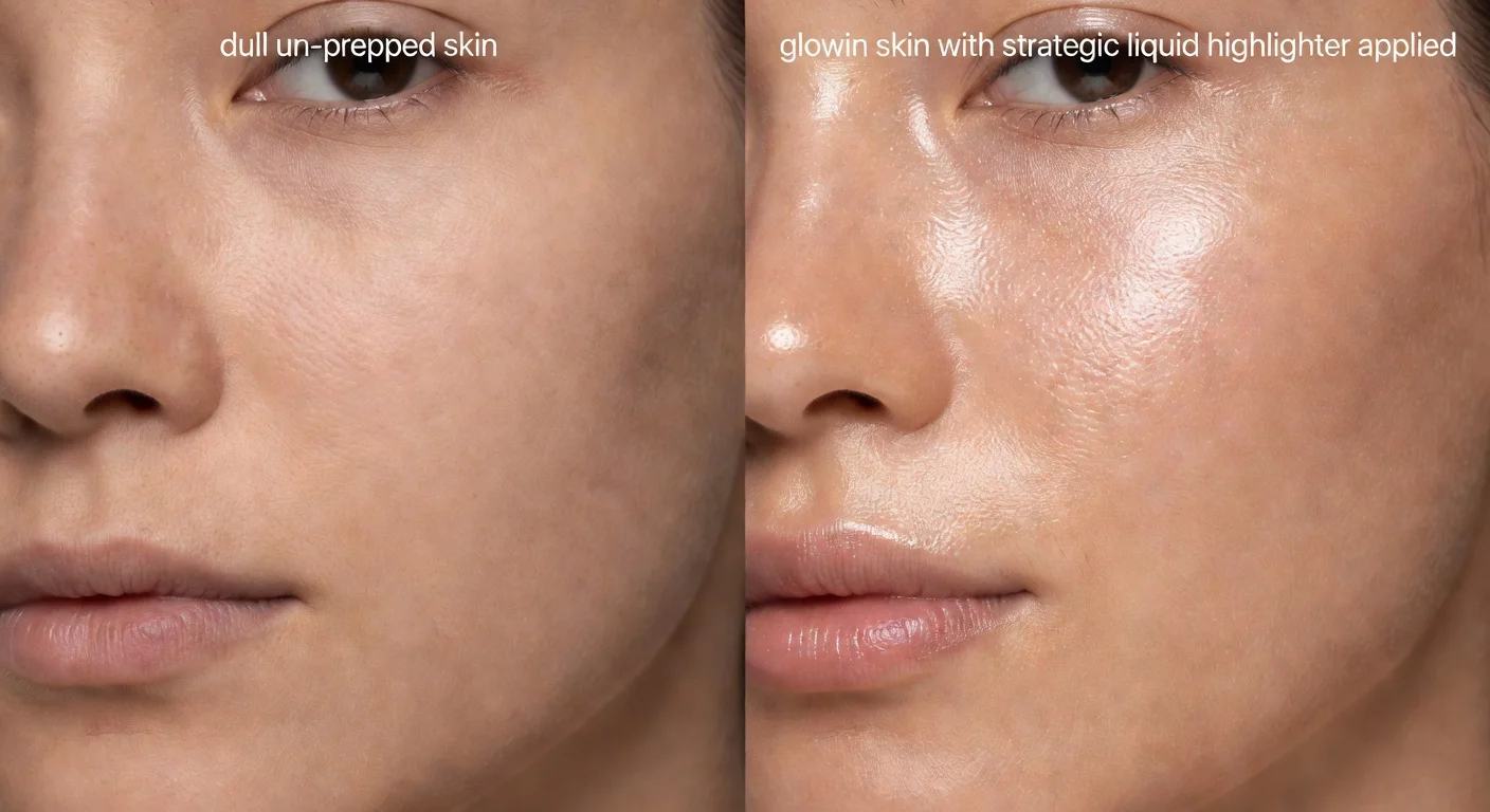 A before and after comparison showing the impact of a proper beauty routine.