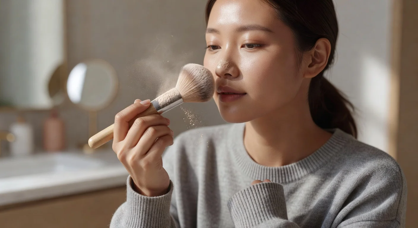 Mattifying the T-zone while maintaining a dewy cheekbone.